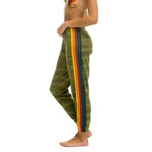 Aviator Nation 5 Stripe Sweatpants Camo Size XS
